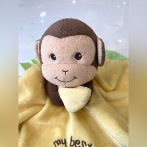 Garanimals Monkey Lovey Security Blanket Yellow Green My Best Friend Baby Plush